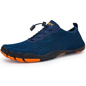 IKENIP Mens Womens Water Shoes Barefoot Quick Dry Aqua Wide Toe for Swim Yoga Exercise Hiking Beach Pool