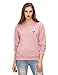 SweatyRocks Womens Casual Long Sleeve Pullover Sweatshirt Alien Patch Shirt Tops L Pink