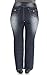 Angels Plus Size Double Button Bootcut Jeans