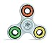 Fidget Toy - Tri Spinner Metal Ceramic Bearing High Speed Prime | White Colorful | Anti ADHD ADD Anxiety; Non-3D Printed Upgraded SI3N4 Bearings | Cali Spinners …