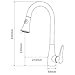 KES cUPC NSF Certified BRASS Single Lever High Arc Pull Down Kitchen Faucet with Retractable Pull Out Wand, Swivel Spout, Oil Rubbed Bronze
