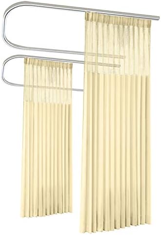 Macochico Pinch Pleated Medical Curtains,Beige Yellow Medical Curtains,Privacy Curtains,Hospital Curtains,Cubicle Curtain,Clinic Curtains,SPA Lab Curtains Room Divider,10ft Wide x 8ft Tall(1 Panel)