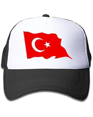 Turkish Flag Youth Toddler Mesh Hat Boy and Girl Baseball Trucker Caps