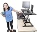 Stand Steady Flexpro Hero Power | Electric Standing Desk Converter/Desk Riser with Wireless Charging | Turns Any Desk into a Sit to Stand Up Desk | Integrated Phone/Tablet Holder (37.5 Inch/Black)