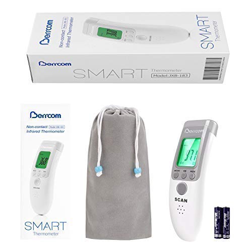 Berrcom Digital Non Contact Infrared Forehead Thermometer - 3-Modes Body/Surface/Room Temperature Reading Device – Baby Thermometer - LCD Display Infrared Thermometer - CE and FDA Approved