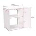 Sandinrayli White 2 Shelf Side End Table Chair Side Sofa Table Living Room Furniture