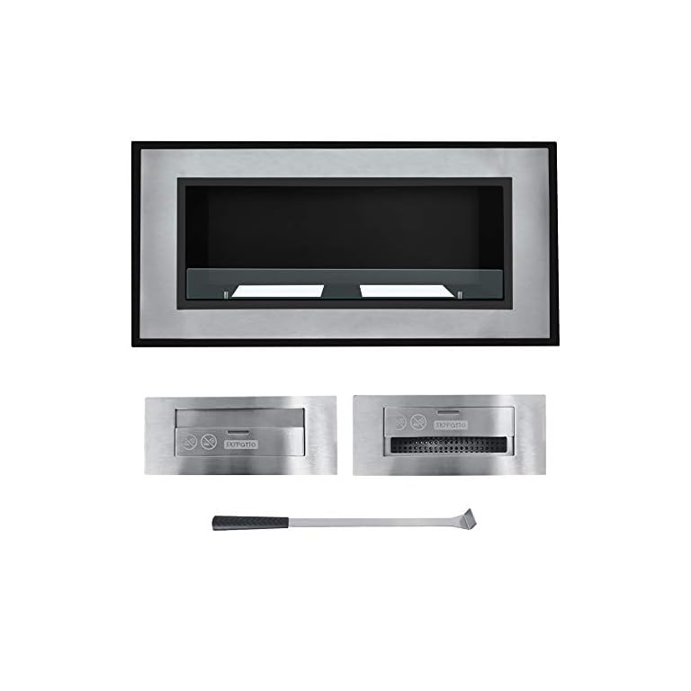 Chimenea de bioetanol empotrable de pared de 47 pulgadas, calentador de