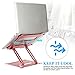 Laptop Notebook Stand Holder, Ergonomic Adjustable Ultrabook Stand Riser Portable with Mouse Pad Compatible with MacBook Air Pro, Dell, HP, Lenovo Light Weight Aluminum Up to 17″(Rose Gold)thumb 4