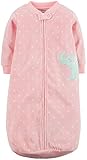 Carter's Baby Girls' Elephant Dot Fleece Sleepsuit (Baby), 0-9 months, Pink