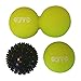 Massage Lacrosse Ball Set by JT Fitness, Peanut Ball + 1 Double Lacrosse Ball + 1 Spiky Ball for Myofascial Release and Trigger Point Therapy, with Free Carrying Bag