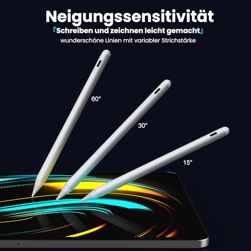 Kingone Pen for Apple iPad 2018-2026, 2X Fast Charge, Compatible with iPad 6~11th, Pro 11"/12.9"/13", Air 3~5th, Air 11"/13", Mini 7/6/5th, with Magnetic Adhesion, Palm Rejection & Tilt, White