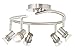 Pro Track 5-Head LED Ceiling Track Light Fixture Kit GU10 Directional Adjustable Silver Brushed Nickel Finish Metal Industrial Spiral Kitchen Bathroom Living Room Dining Hallway Bedroom 15 3/4