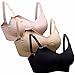 DAISITY Womens Seamless Sleep Nursing Bra for Breastfeeding Clip Down Maternity Bras Pack of 3 Color Black Beige Pink Size S