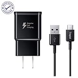 Samsung Note 9 Fast Charger / Galaxy S9 / Galaxy S8 /Note 8 Adaptive Fast Charger Samsung S10 / S9/ S8 Charger [Charging Adapter + Type-C Cable] 5 FT – 75% Faster Charging! Compatible with Samsung OEM Products      