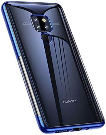 JLZS Huawei Mate20pro Mobile Phone Shell Mate20 Anti-Drop Silicone Soft Shell Plating Protective Cover (Color : Blue, Size : Mate20)