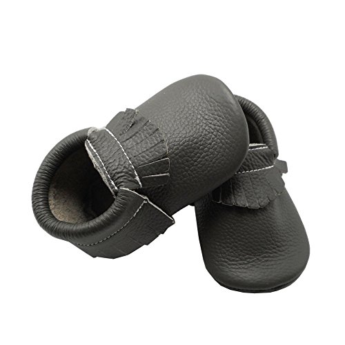 image for YIHAKIDS Baby Tassels Shoes Soft Leather Sole Infant Toddler Shoes Bab