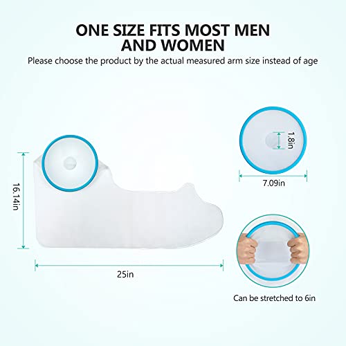 Yosoo Cast Covers for Shower Arm Waterproof Adult Cast Protector Watertight Seal to Keep Wound and Bandage Dry, Reusable Full Arm Cast Wound Covers for Surgery, Broken Hands, Wrists, Fingers, Burns