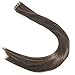 Tape in Hair Extensions Euman Hair #2 Darkest Brown 16INCH 50G Soft Hair Extensions