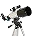 TwinStar 60mm Refractor Telescope 300mm Focal Length | 15x and 50x Magnification Eye Pieces Included | Easy, Light Weight and Includes Aluminum Tripod | Great for Kids