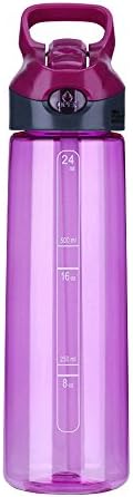 HengTian24 Ounce Sports Water Bottle Children Outdoor Camping Travel Cup Suction Nozzle (24ounce, Rose red)