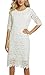 Urban CoCo Women's Lace Sheath Dress Slim Fit Midi Dress