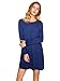 Romwe Long Sleeve Dresses Women's Spring Fall Casual Tunic Gradient Swing Hem T-Shirt Dress 0-Dark Blue Small