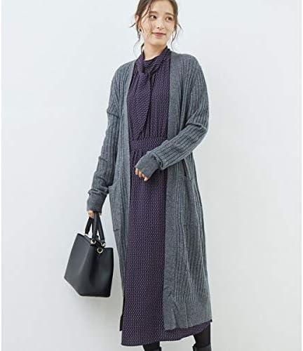 Amazon ロペピクニック ロングキナガシカーディガン チャコール 06 38 カーディガン ボレロ 通販