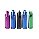 Lovup 1pc Metal Aluminum Snorter Sniffer Snuff Snorter Powder Bullet Dispenser Boxes