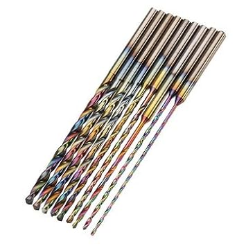 Generic 9Pcs 2.35 Mm Shank 0.8-2.2 Mm Hss Twist Drill Bits