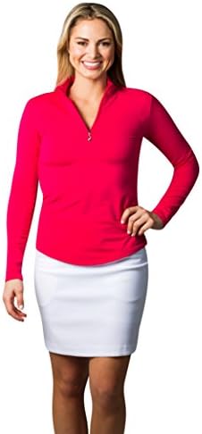 SanSoleil Women's SolTek Ice UV 50 Long Sleeve Zip Neck Mock Top