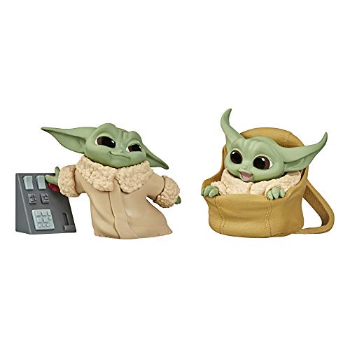 Hasbro F1705 Star Wars The Bounty Collection Series 2 The Child 5,5 cm großer Speeder-, Knopfdruck-Pose Figuren 2er-Pack…