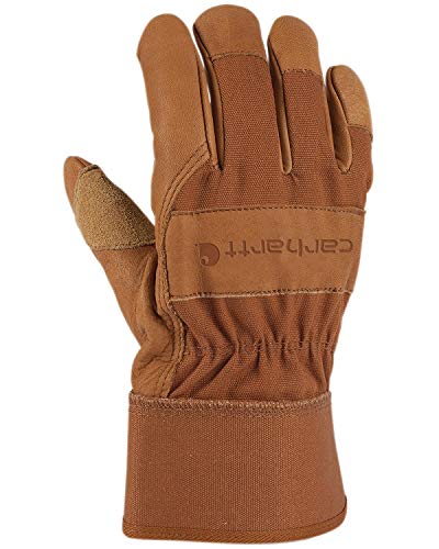 Carhartt Men's System 5 Work Glove with Safety Cuff, Brown,...