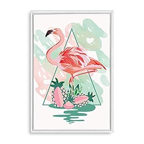 Framed Canvas Wall Art for Living Room, Bedroom Beautiful Flamigo Canvas Prints for Home Decoration Ready to Hanging - 16x24 inches