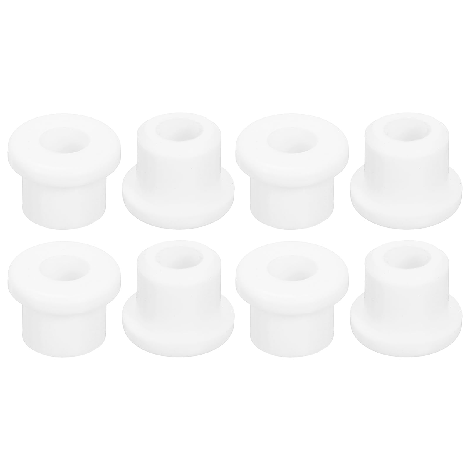 Photo 1 of uxcell 16Pcs Rubber Grommets 3/8"(10mm) Drill Hole, 1/4"(6mm) ID Hole Top Hat Grommet White Silicone Rubber Hole Plug Gasket for Wiring, Automotive