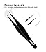 Slant Tweezer-Pointed Tweezers 2 Pack Set Stainless Steel-Eyebrow,Ingrown Hair,Splinter Removal