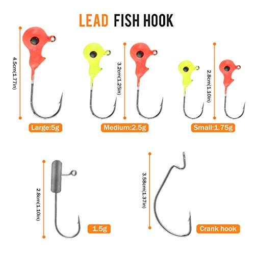 LEAMALLS Fischköder Kunstköder Angelköder Fischen Köder Set Angelhaken Angelvorrichtungen, Sport Freizeit Angelwirbel – Bild 7