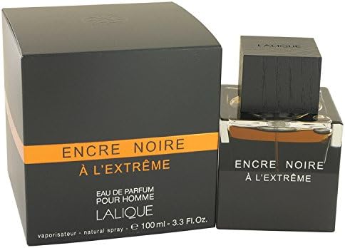 Encre Noire A L'extreme Cologne by Lalîque 3.3 oz Eau De Parfum Spray For Men +Free B.Vial