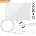 TV Antenna, Indoor HDTV Antenna 1080P 50-80 Miles Range with 2018 Newest Type Switch Console Amplifier Signal Booster, USB Power Supply and 16.4ft Coax Cable, White Appearance (2018 New Version)