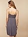 Motherhood Maternity Maternity Women's Lace Trim Nursing Fashion Nightgown, Iron gate Grey, Small