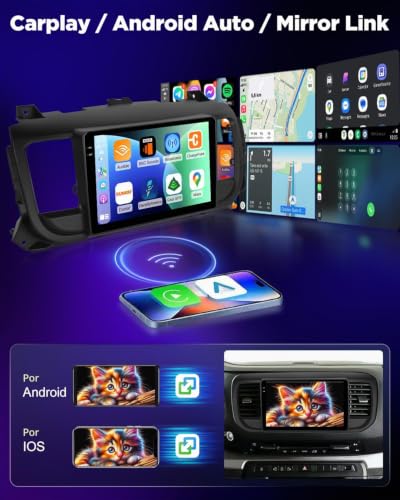 4+64G Car Radio for Citroën Jumpy 3/Peugeot Expert/Toyota Proace 2016-2021 with Carpla Android Auto - Radio Support WiFi GPS Steering Wheel Control + Reverse Camera
