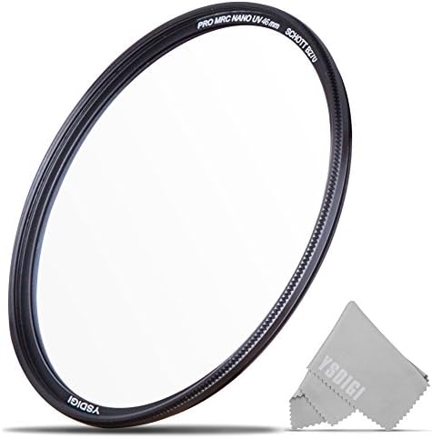 YSDIGI 46mm UV Filter, UV Protection Lens Filter with Lens Cloth, Multi-Coated Ultraviolet UV, High Definition Schott B270 Glass, Nano Coatings, Ultra-Slim, HD UV Filter for Outdoor Photography.