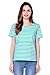 Bearsland Maternity Women's Striped Short Sleeves Maternity Nursing Top GreenWhite Size M