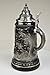 KING Beer Steins Black German (Deutschland) Flag and CoA German 0.5l