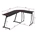 Yaheetech L-Shape Desk, Gaming Computer Home Office Desk, Modern Black Wooden Desk, 40.94