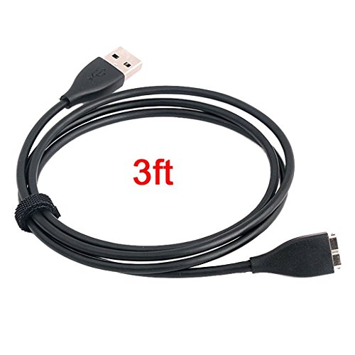 CAVN 2 Pcs (1 FT + 3FT) Replacement Charging Cable Compatible with Fitbit Charge HR Wristband Charger (with 10 Packs Sweat Resistant and Anti-dust Plugs) - Thumbnail 3