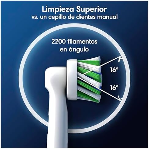 Pro CrossAction Cabezales de Recambio Originales, Blanco, Pack de 16