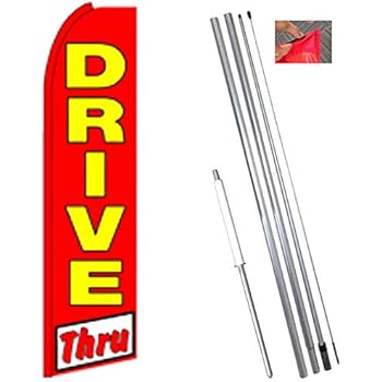 Amazon Com Vista Flags Drive Thru Red Yellow Flutter Feather