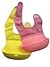 MadisonRose Silicone Baby Bibs, Comfort-Fit Fabric Neck, Rolls Up for Storage, Pink/Yellow
