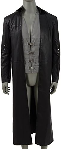2017 Movie DDaarrkk Tower Faux Leather Trench Coat Cosplay Costume Halloween Outfit (Man XXL, Full Set)