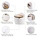 Lucky Goddness Ceramic Sugar Bowl with Lids and Spoons-Porcelain Condiment Container Spice Jar,Salt Cellar for Kitchen,with Chalkboard Labels,8.8 fl oz 260ML